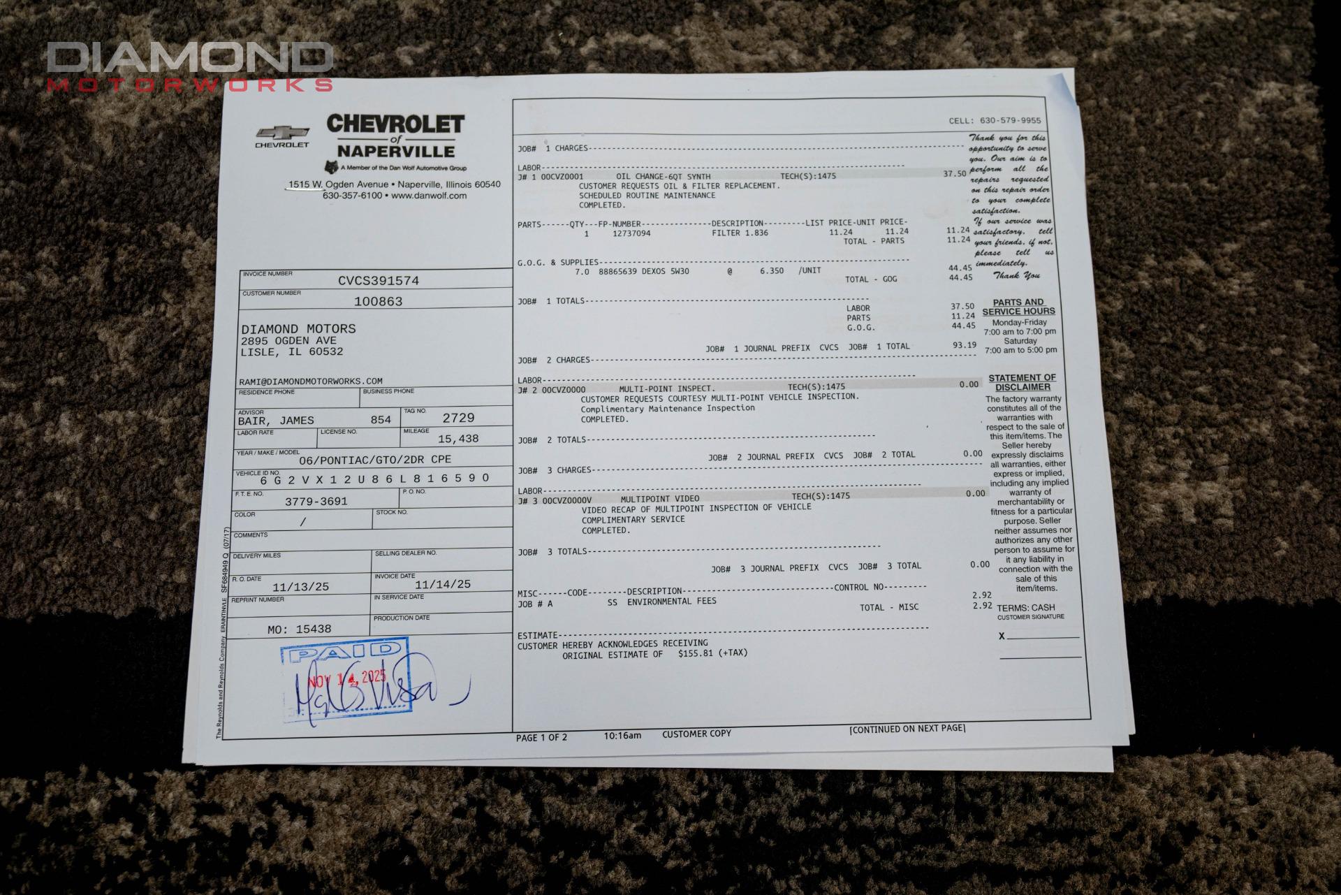 2006 PONTIAC GTO - Image 147