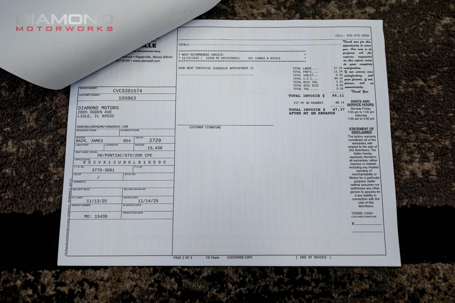 2006 PONTIAC GTO - Image 148