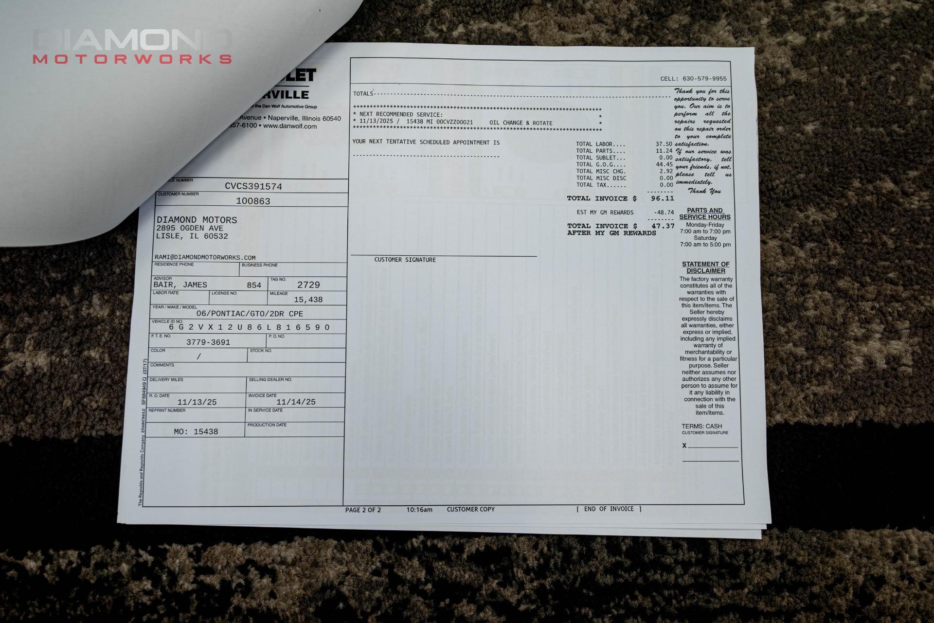 2006 PONTIAC GTO - Image 150