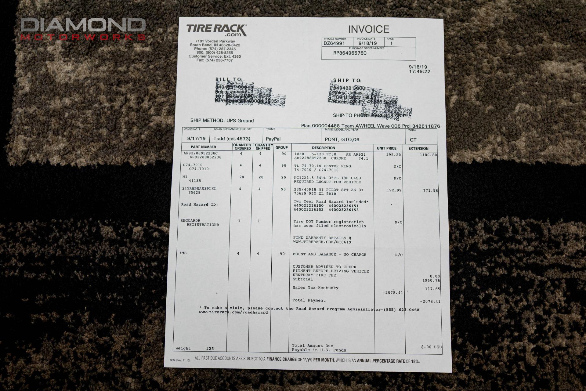 2006 PONTIAC GTO - Image 153