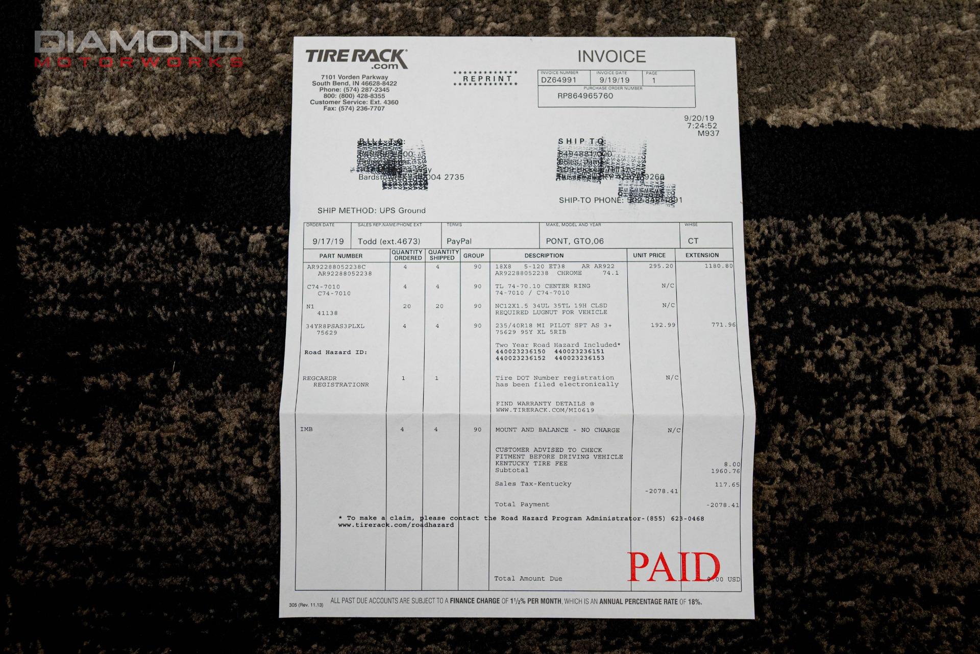 2006 PONTIAC GTO - Image 154