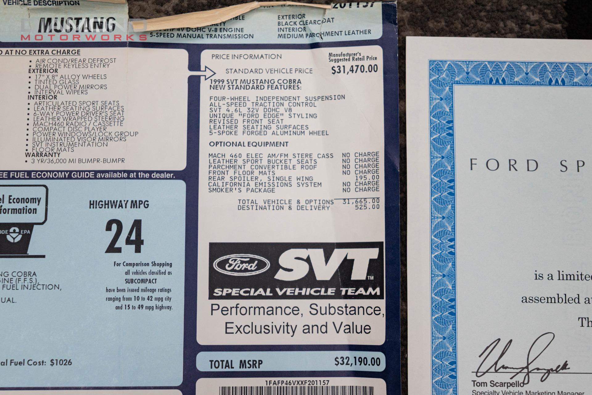 1999 FORD MUSTANG - Image 133