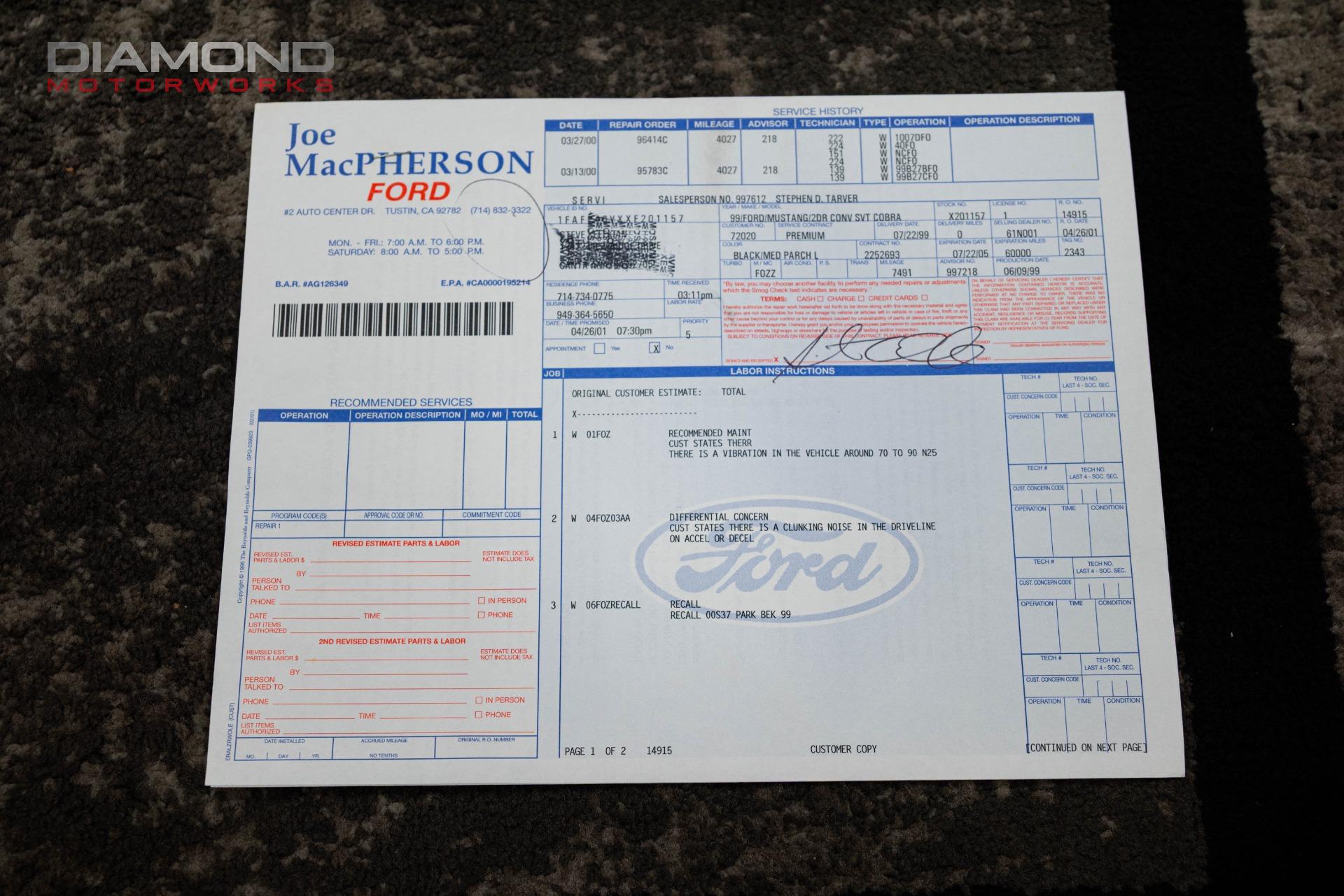 1999 FORD MUSTANG - Image 180