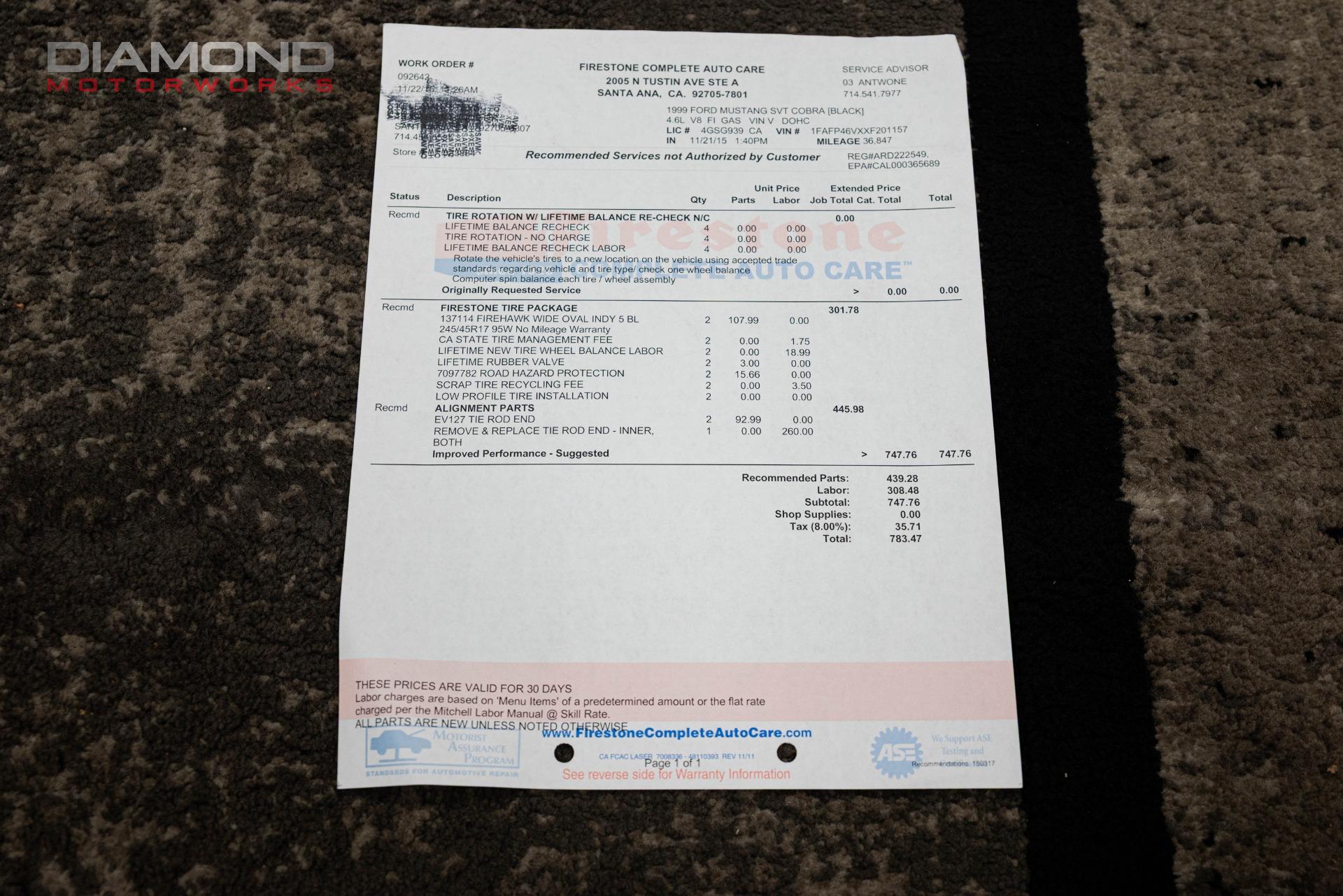 1999 FORD MUSTANG - Image 182