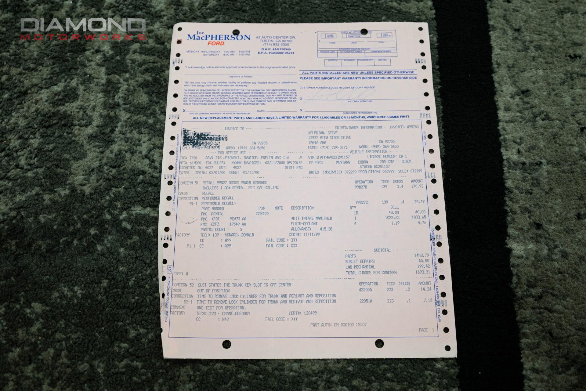 1999 FORD MUSTANG - Image 187