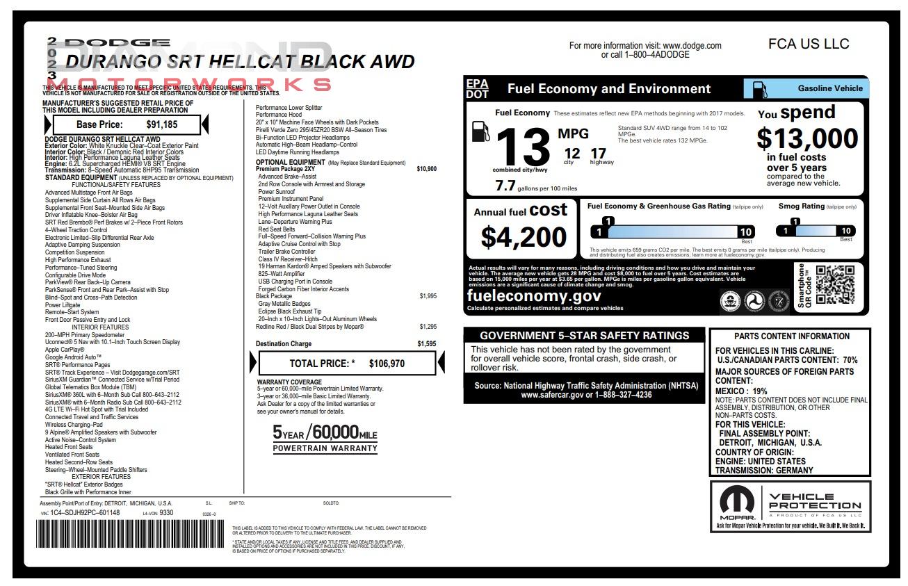 2023 DODGE DURANGO - Image 142