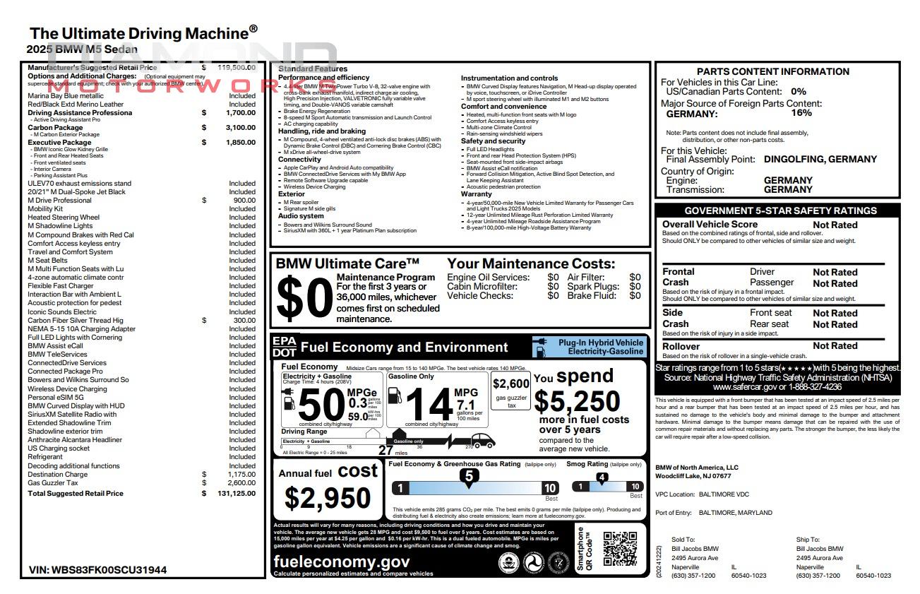 2025 BMW M5 - Image 182