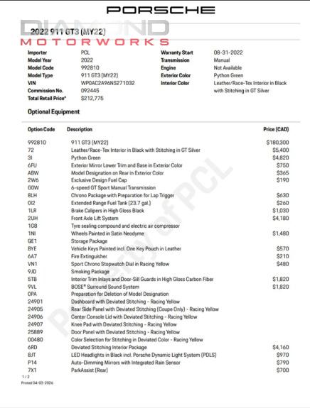2022 Porsche 911 GT3 - Photo 415