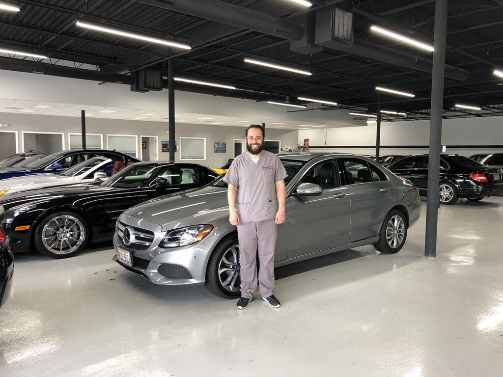 All smiles for Dr. Diab with his new Mercedes!